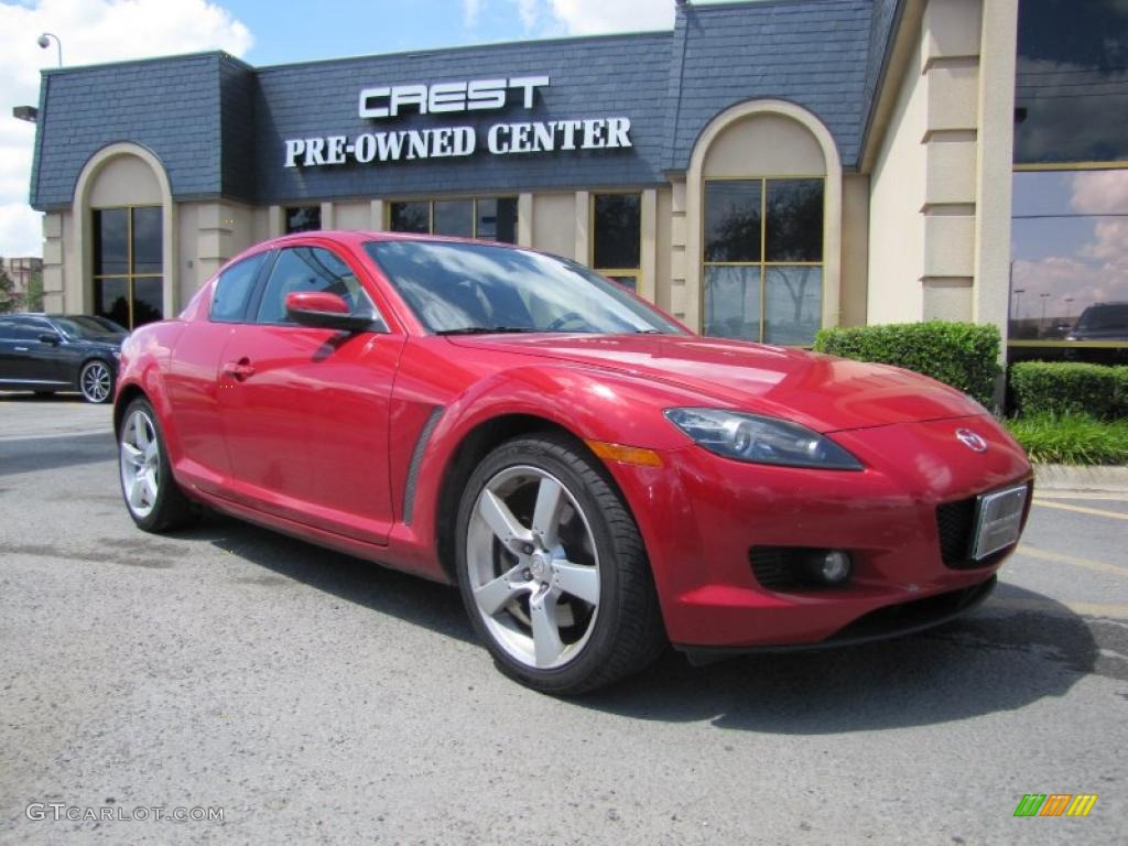 2004 RX-8  - Velocity Red Mica / Black/Chapparal photo #2