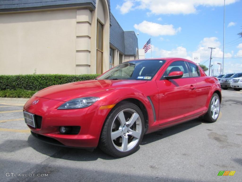 2004 RX-8  - Velocity Red Mica / Black/Chapparal photo #3
