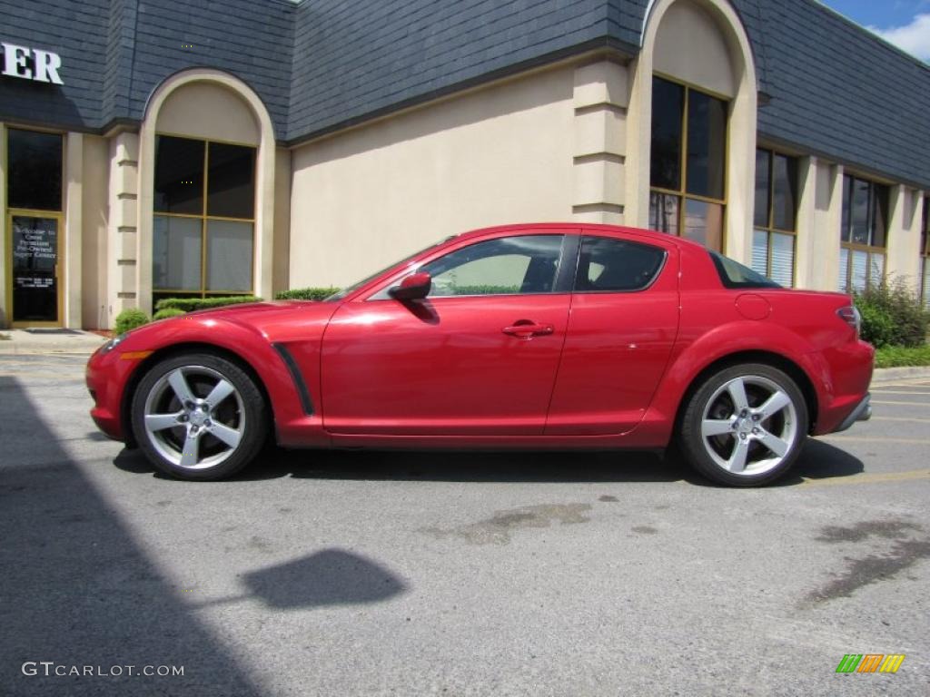 2004 RX-8  - Velocity Red Mica / Black/Chapparal photo #4