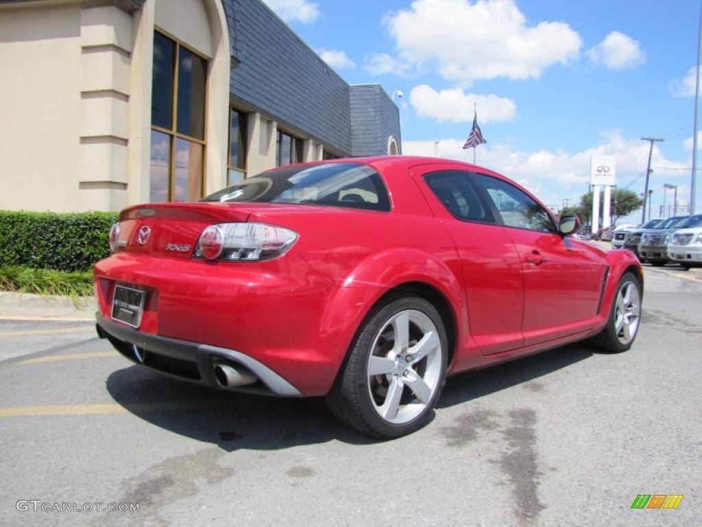2004 RX-8  - Velocity Red Mica / Black/Chapparal photo #6