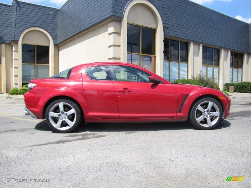 2004 RX-8  - Velocity Red Mica / Black/Chapparal photo #7