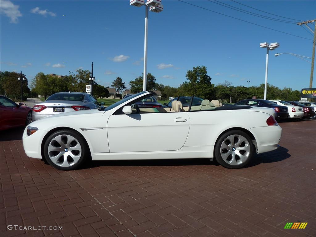 2005 6 Series 645i Convertible - Alpine White / Cream Beige photo #1