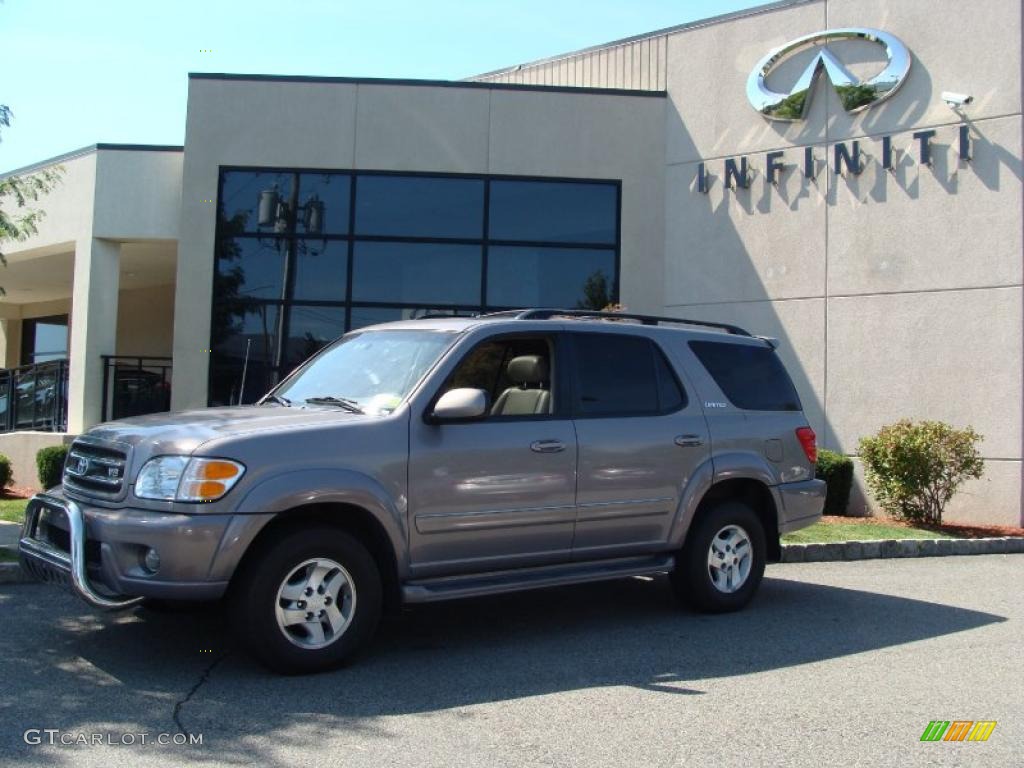 2001 Sequoia Limited 4x4 - Desert Sand Mica / Oak photo #3