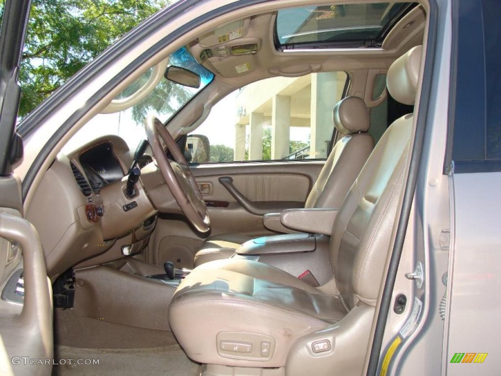 2001 Sequoia Limited 4x4 - Desert Sand Mica / Oak photo #9