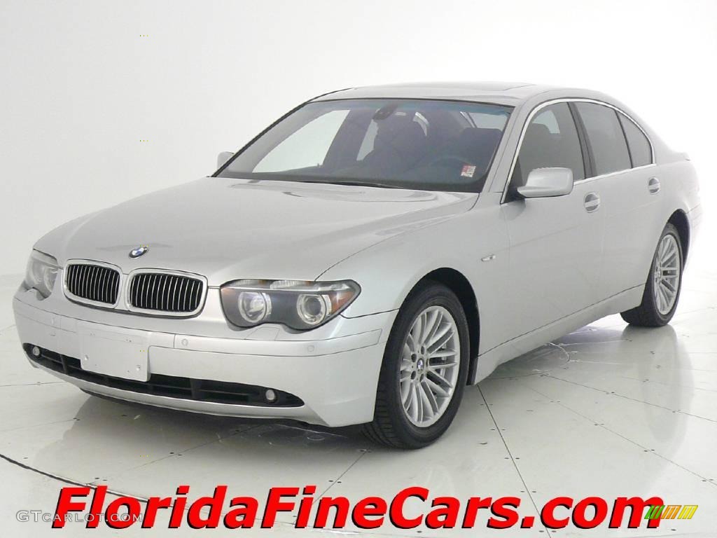 2004 7 Series 745i Sedan - Titanium Silver Metallic / Black/Black photo #1