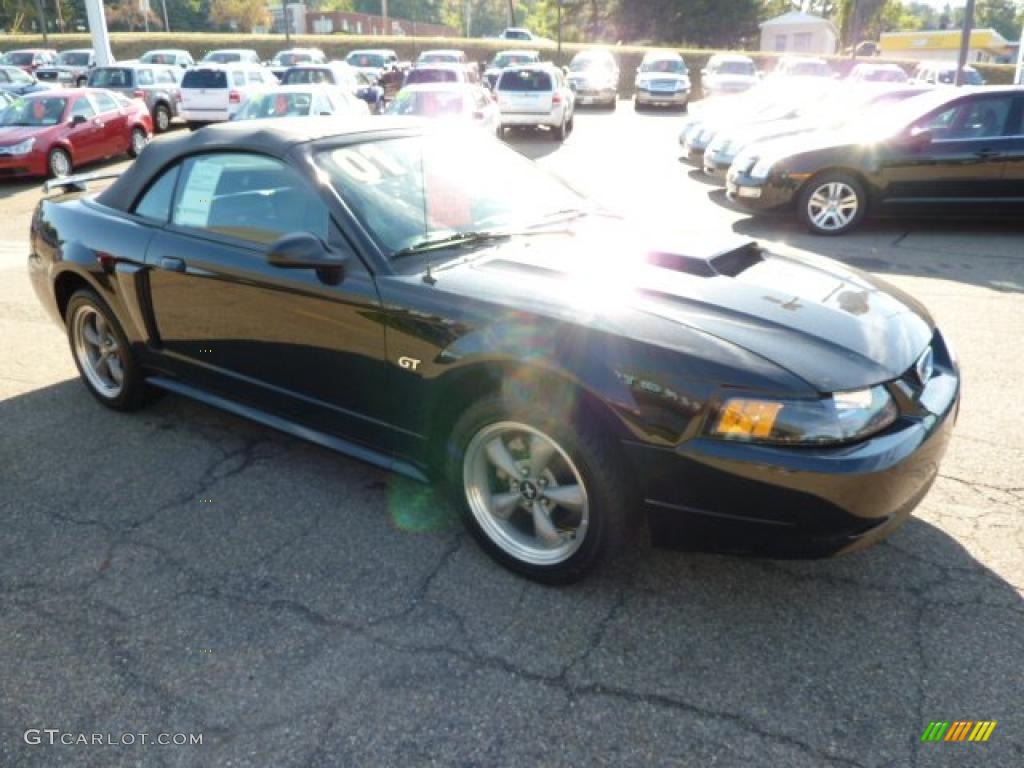2001 Mustang GT Convertible - Black / Dark Charcoal photo #6