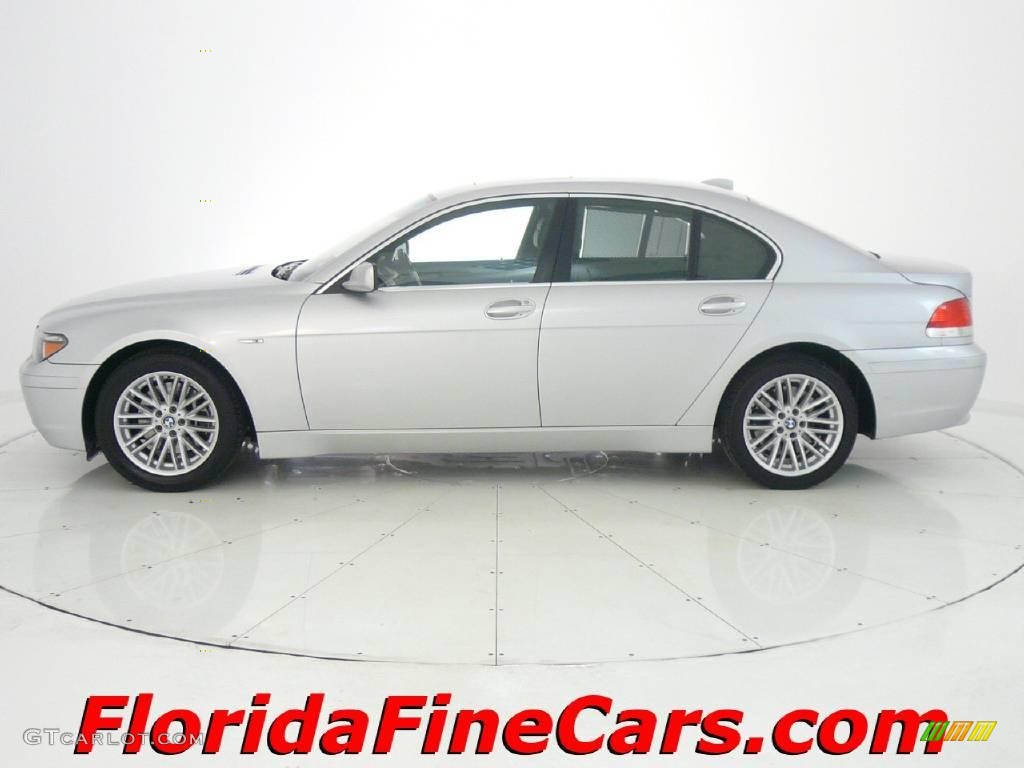 2004 7 Series 745i Sedan - Titanium Silver Metallic / Black/Black photo #3