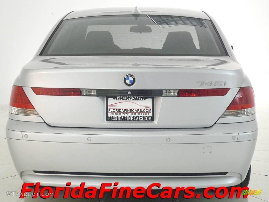 2004 7 Series 745i Sedan - Titanium Silver Metallic / Black/Black photo #6