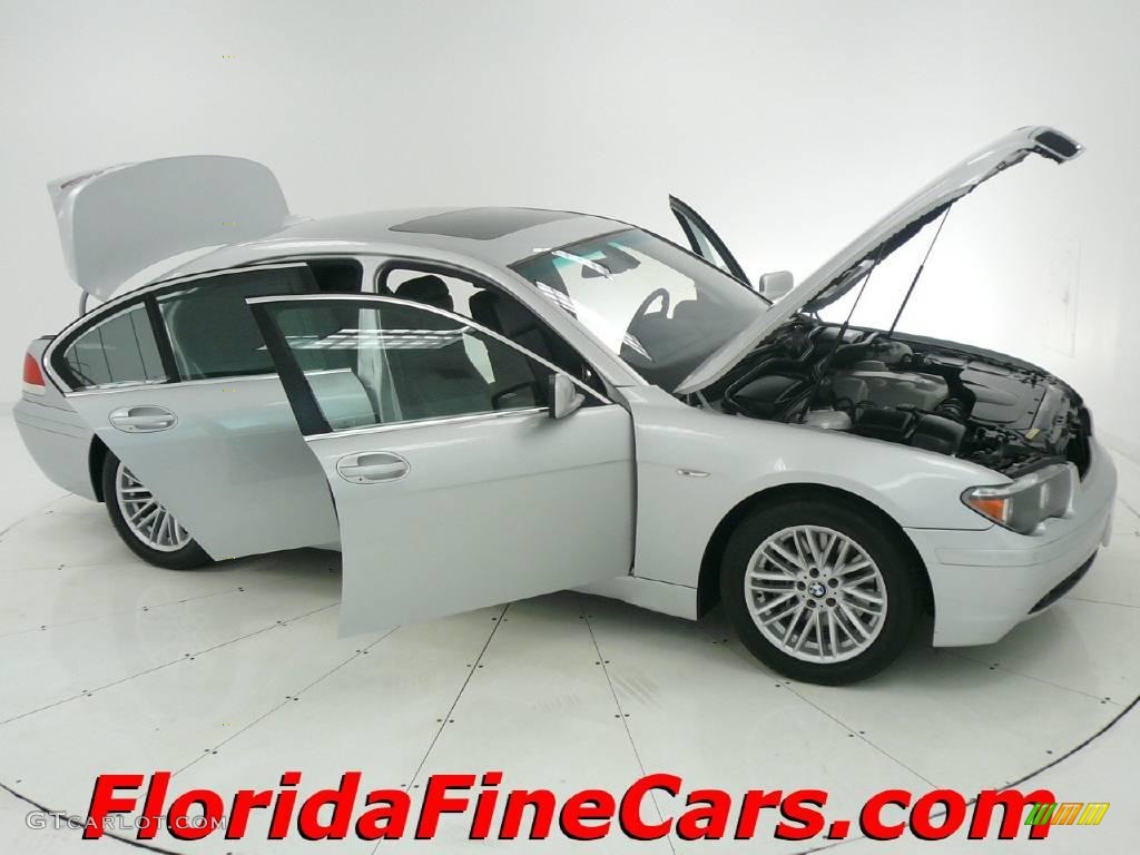 2004 7 Series 745i Sedan - Titanium Silver Metallic / Black/Black photo #7
