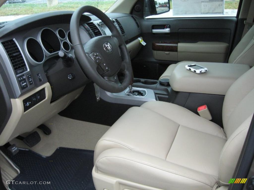 2010 Tundra Limited CrewMax 4x4 - Pyrite Brown Mica / Sand Beige photo #8