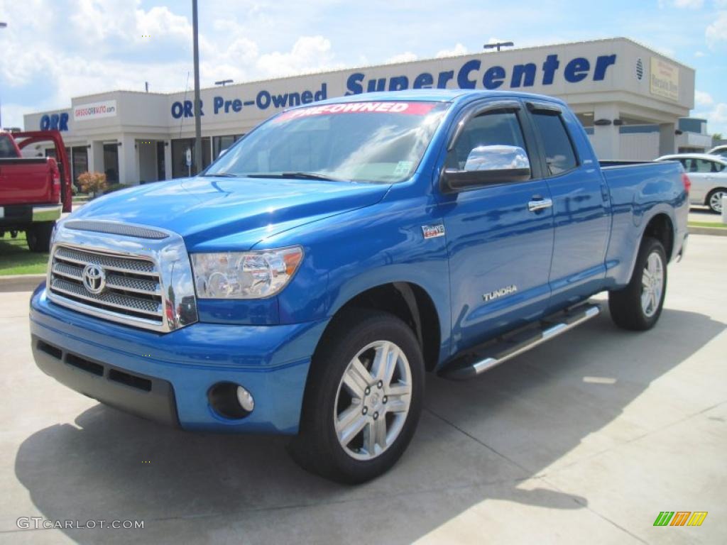 2007 Tundra Limited Double Cab - Blue Streak Metallic / Graphite Gray photo #1