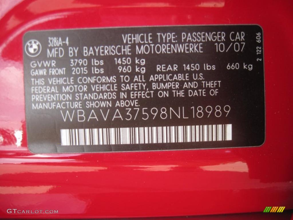 2008 3 Series 328i Sedan - Crimson Red / Beige photo #13