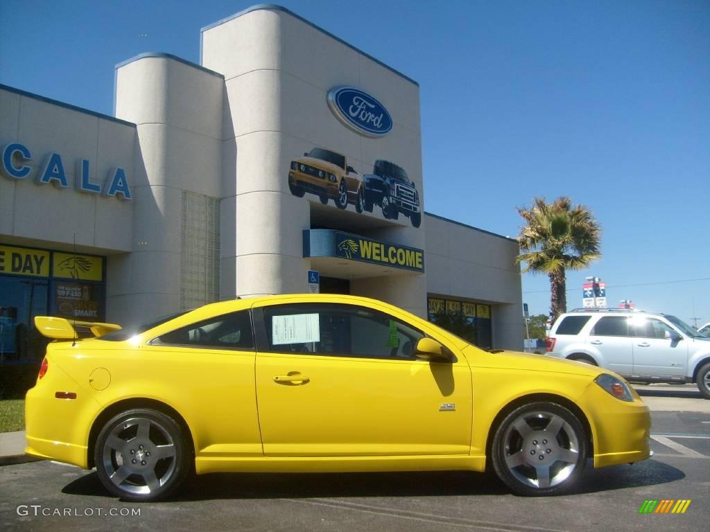 2005 Cobalt SS Supercharged Coupe - Rally Yellow / Ebony photo #2