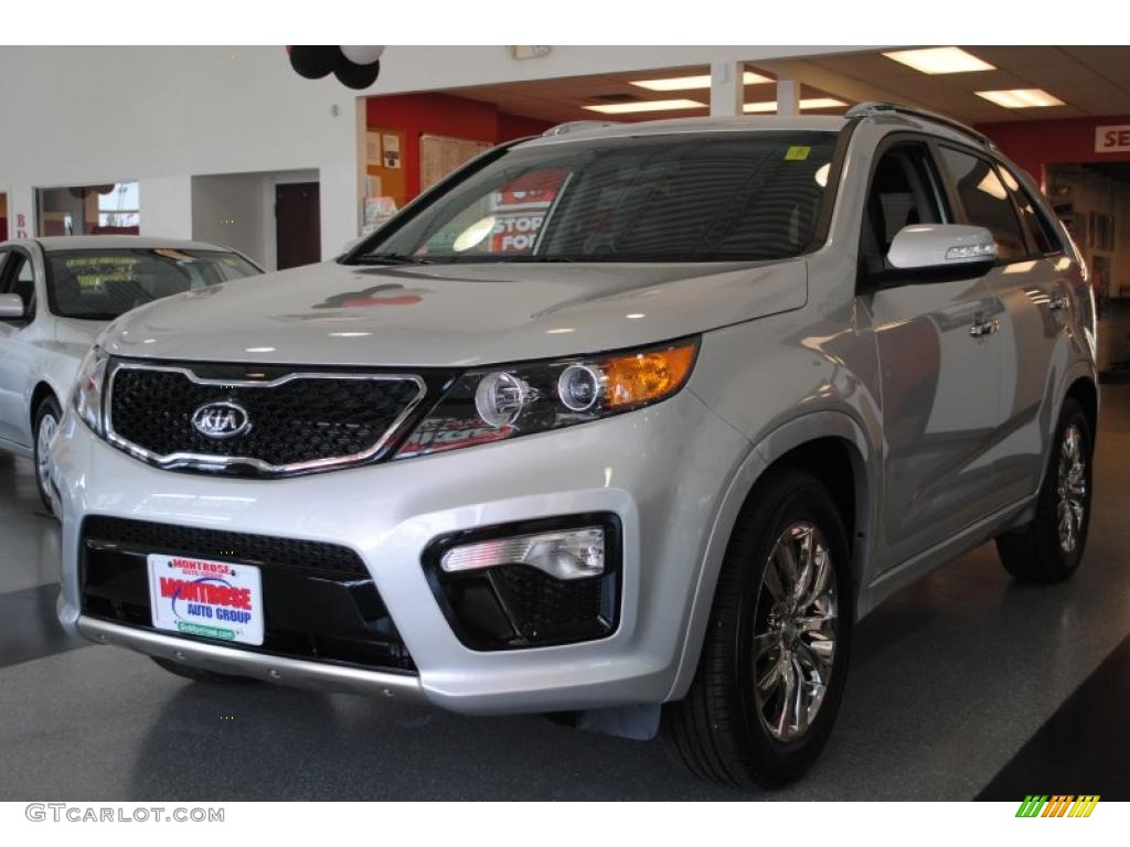 2011 Sorento SX V6 - Bright Silver / Black photo #2