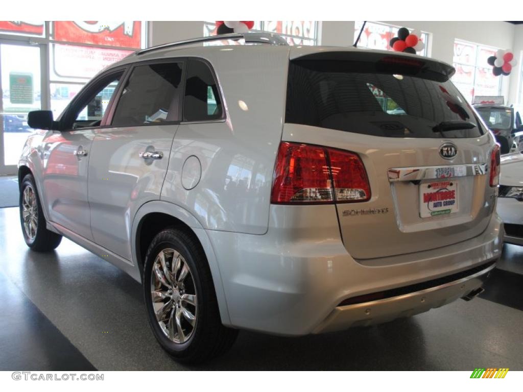 2011 Sorento SX V6 - Bright Silver / Black photo #4