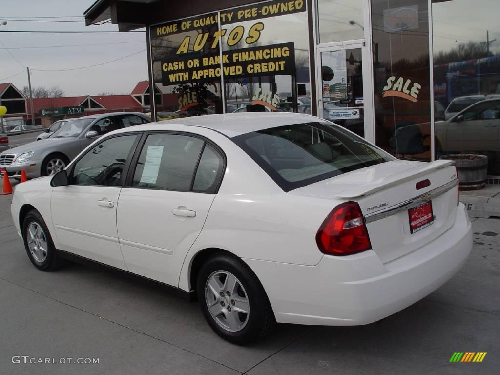 2005 Malibu LS V6 Sedan - White / Neutral Beige photo #3