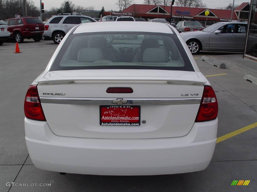 2005 Malibu LS V6 Sedan - White / Neutral Beige photo #5