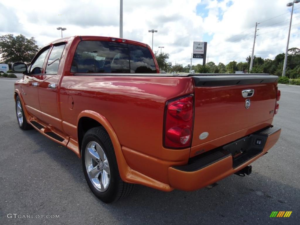 2008 Ram 1500 Sport Quad Cab - Sunburst Orange Pearl / Medium Slate Gray photo #3