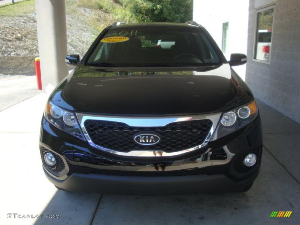 2011 Sorento LX AWD - Ebony Black / Black photo #6