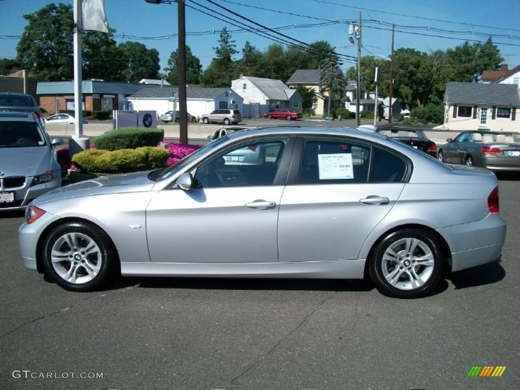 2008 3 Series 328xi Sedan - Arctic Metallic / Gray photo #8