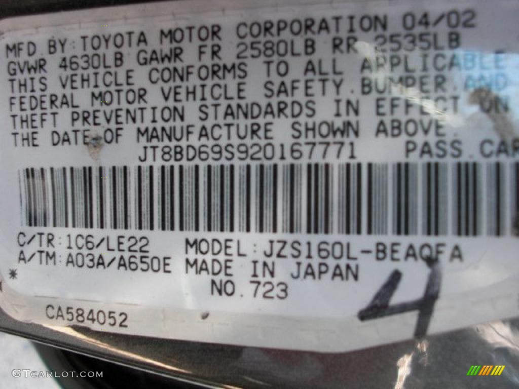 2002 GS 300 - Graphite Gray Pearl / Black photo #13