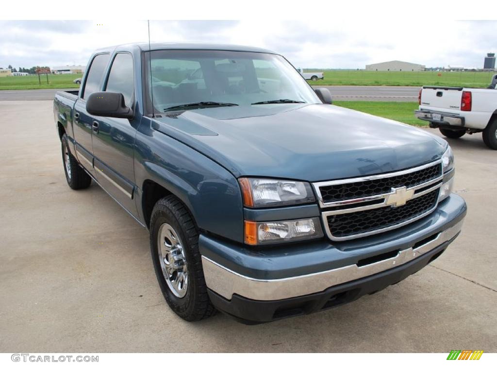 2007 Silverado 1500 Classic LS Crew Cab - Blue Granite Metallic / Dark Charcoal photo #7