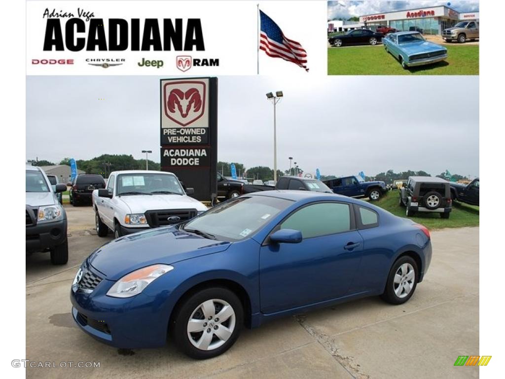 2008 Altima 2.5 S Coupe - Azure Blue Metallic / Charcoal photo #1