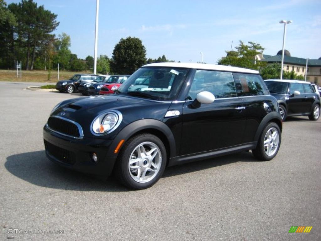 2010 Cooper S Hardtop - Midnight Black Metallic / Grey/Carbon Black photo #1