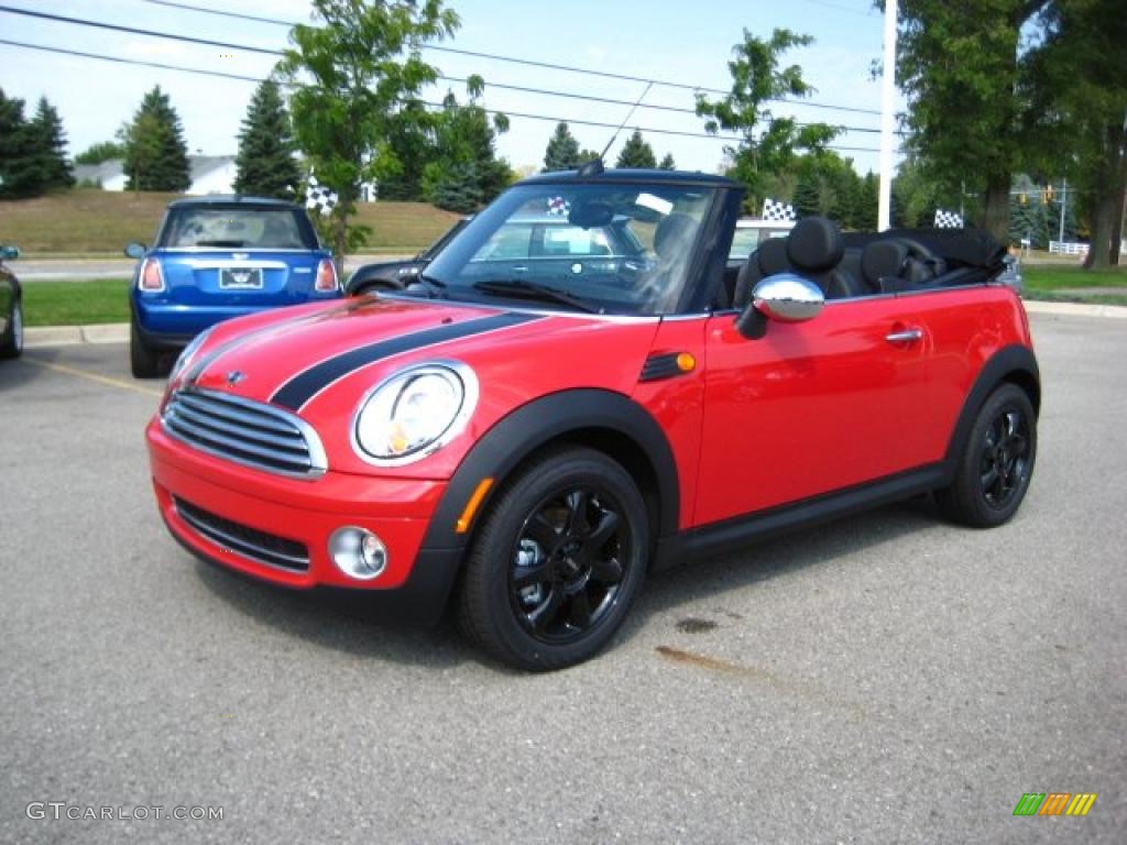 2010 Cooper Convertible - Chili Red / Grey/Carbon Black photo #1