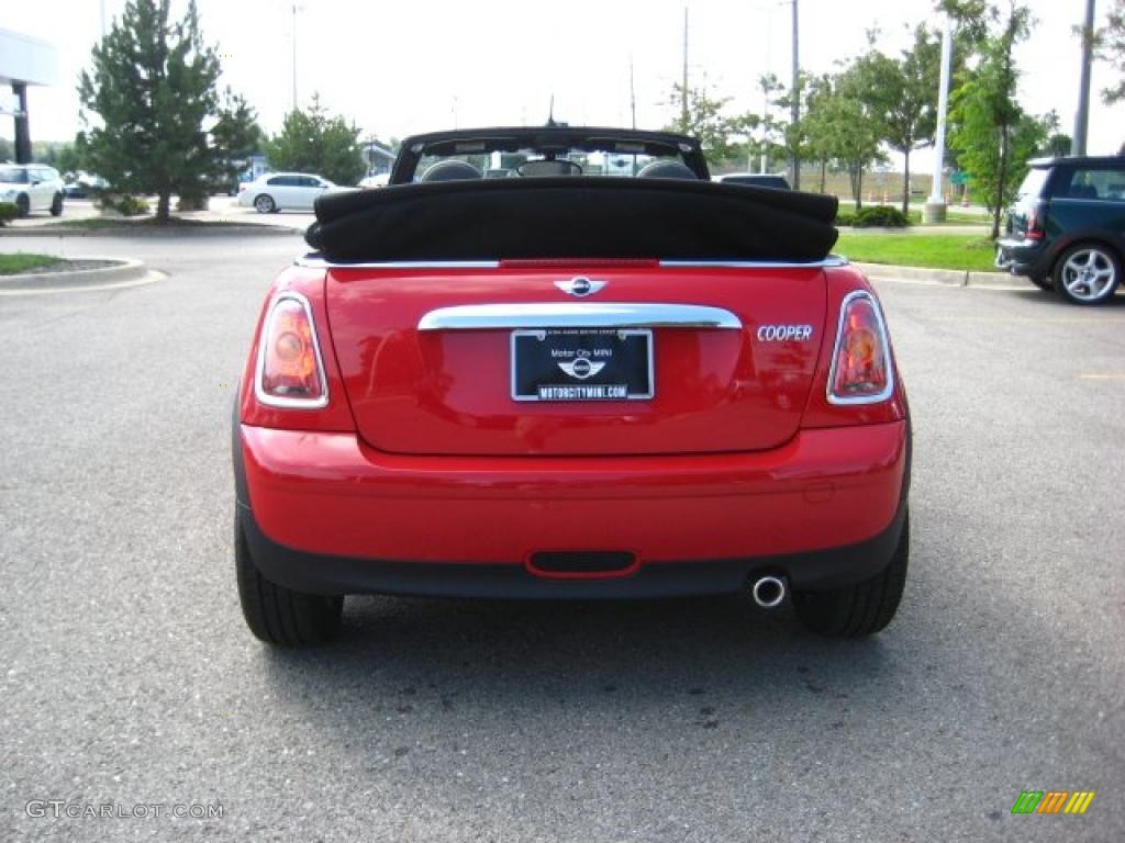 2010 Cooper Convertible - Chili Red / Grey/Carbon Black photo #4