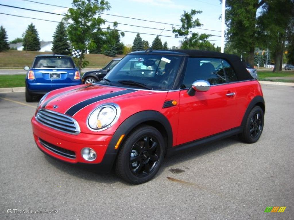 2010 Cooper Convertible - Chili Red / Grey/Carbon Black photo #16