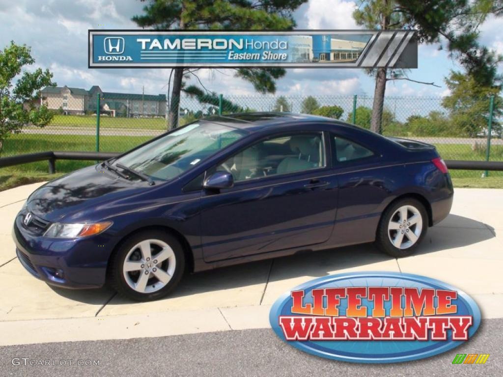 2006 Civic EX Coupe - Royal Blue Pearl / Ivory photo #1