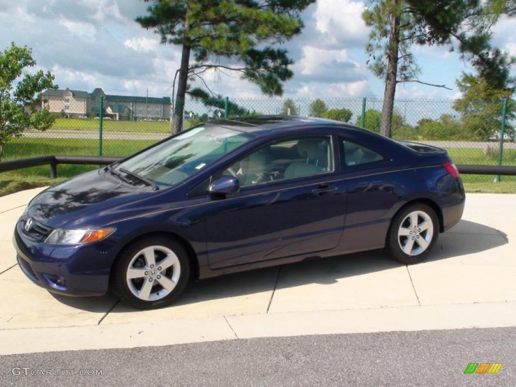 2006 Civic EX Coupe - Royal Blue Pearl / Ivory photo #10