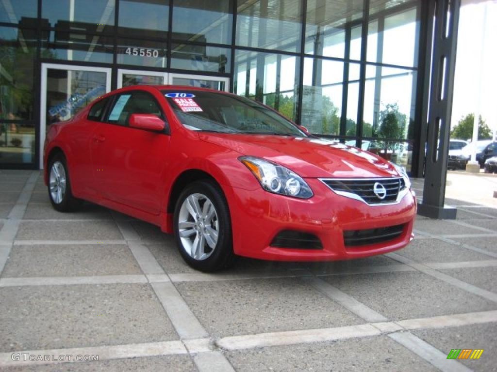 2010 Altima 2.5 S Coupe - Red Alert / Blond photo #1