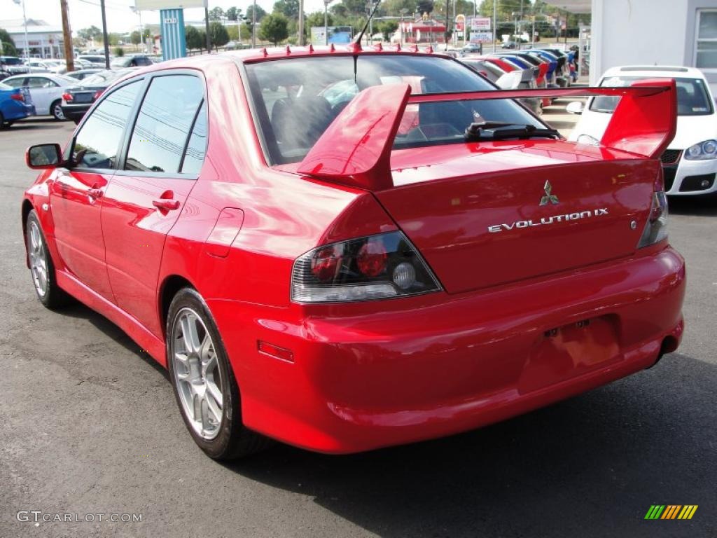 2006 Lancer Evolution IX - Rally Red / Black Leather photo #4