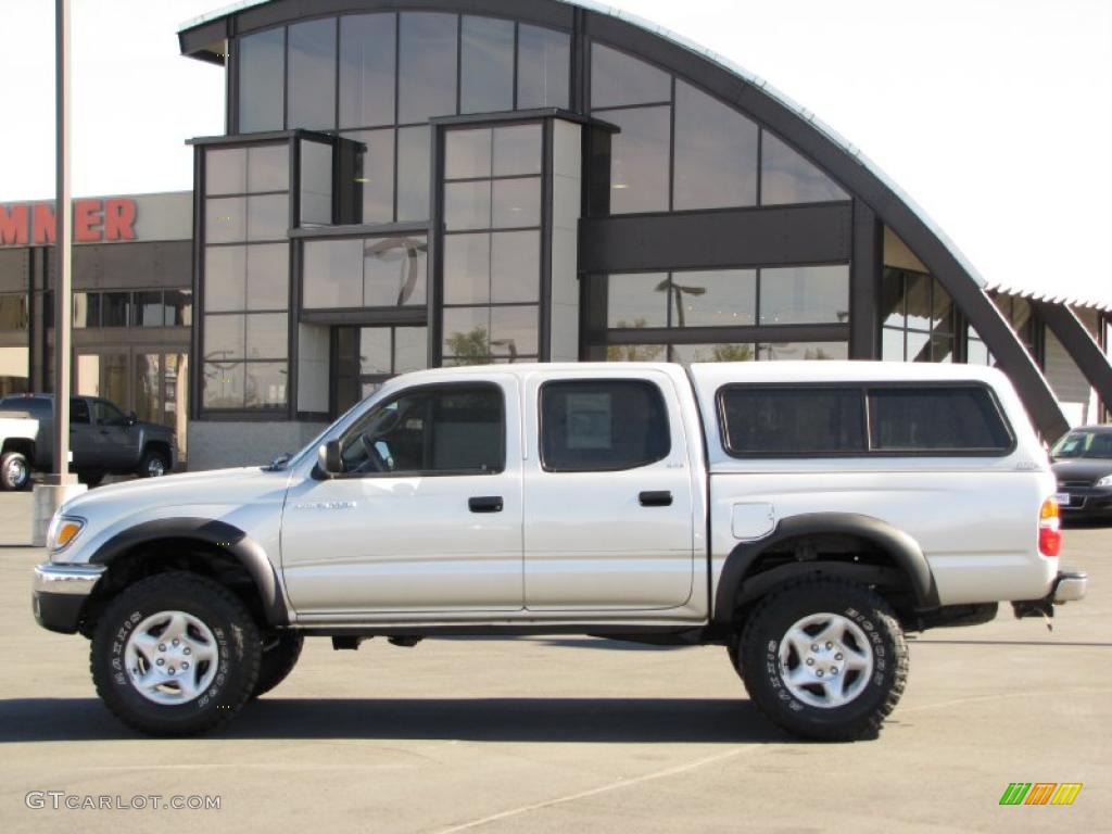 2003 Tacoma V6 Double Cab 4x4 - Lunar Mist Silver Metallic / Charcoal photo #1