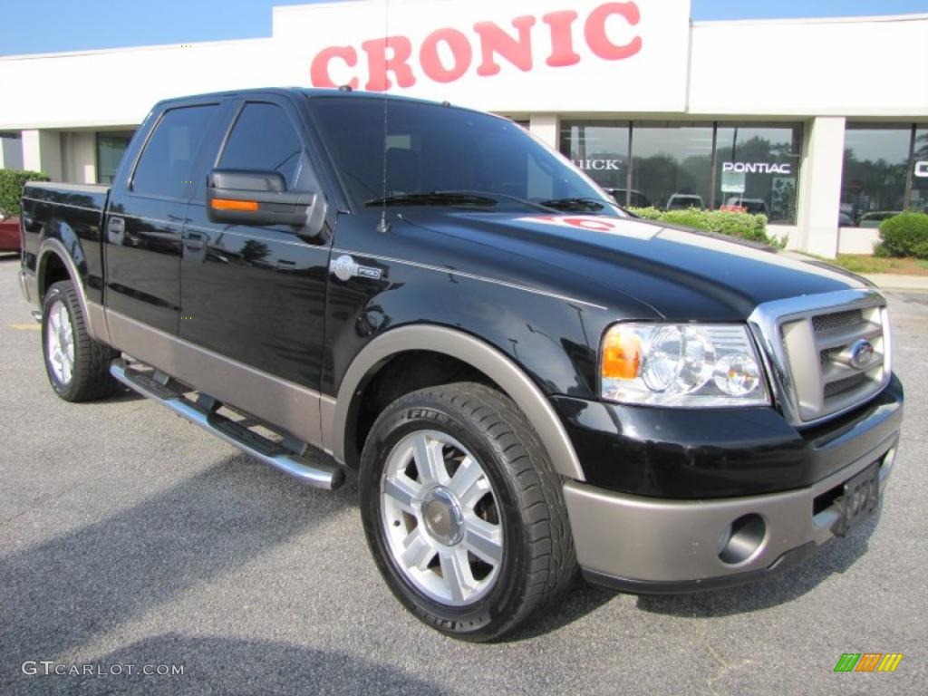 2006 F150 King Ranch SuperCrew - Black / Castano Brown Leather photo #1