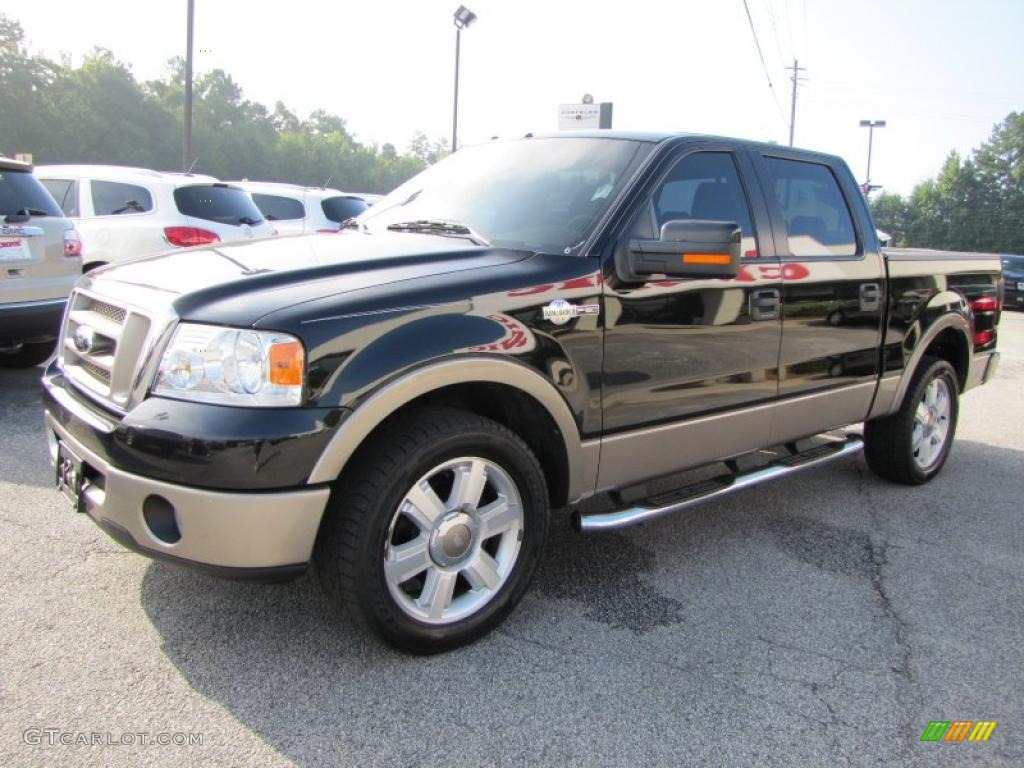 2006 F150 King Ranch SuperCrew - Black / Castano Brown Leather photo #3