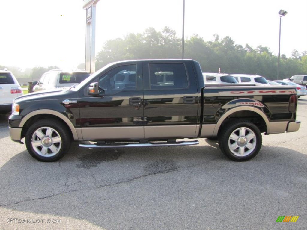 2006 F150 King Ranch SuperCrew - Black / Castano Brown Leather photo #4