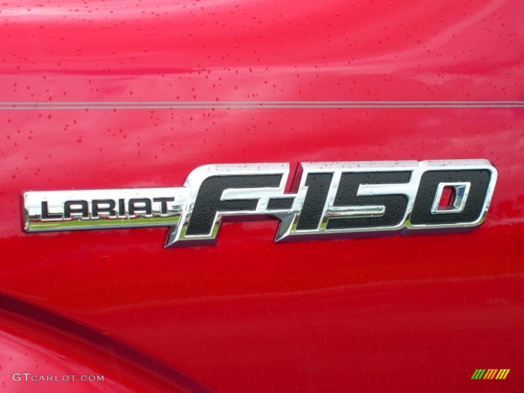2010 F150 Lariat SuperCrew - Red Candy Metallic / Tan photo #4
