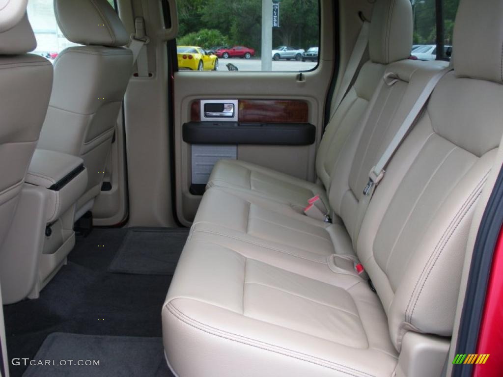 2010 F150 Lariat SuperCrew - Red Candy Metallic / Tan photo #6
