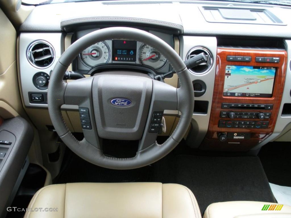 2010 F150 Lariat SuperCrew - Red Candy Metallic / Tan photo #7