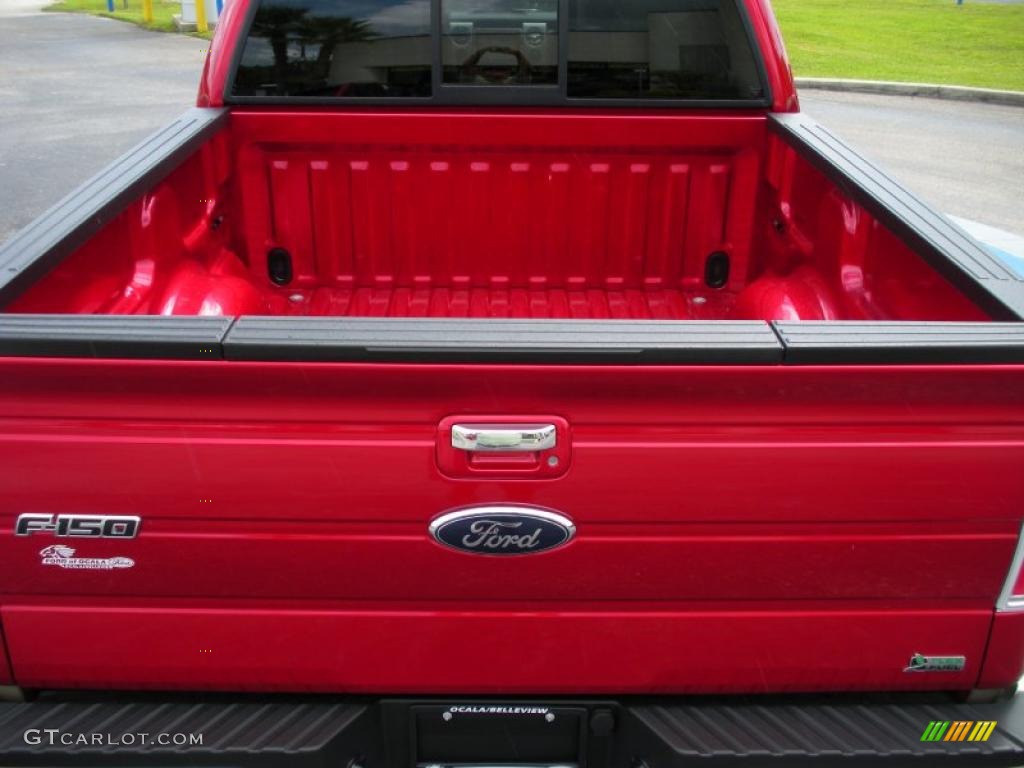 2010 F150 Lariat SuperCrew - Red Candy Metallic / Tan photo #11