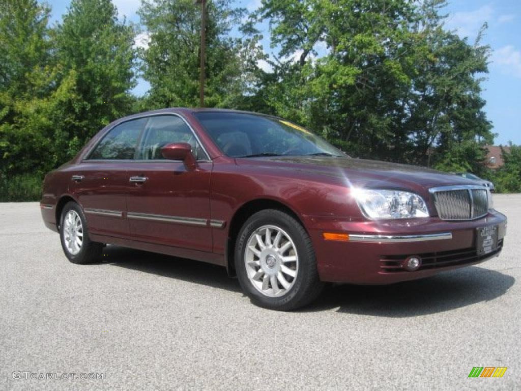 2004 XG350 L Sedan - Bordeaux Red Metallic / Beige photo #3
