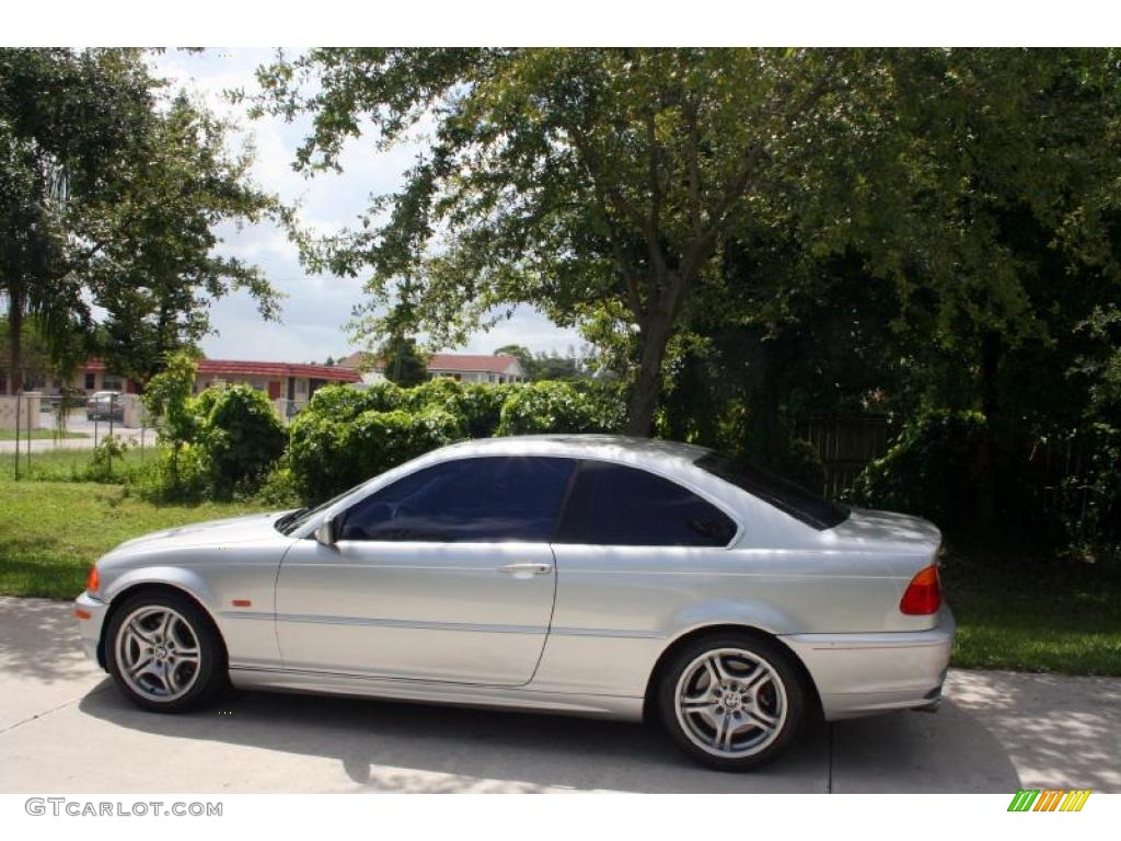 2001 3 Series 330i Coupe - Titanium Silver Metallic / Grey photo #4