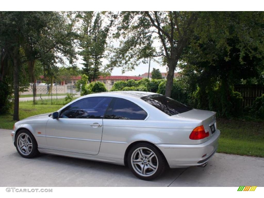 2001 3 Series 330i Coupe - Titanium Silver Metallic / Grey photo #5