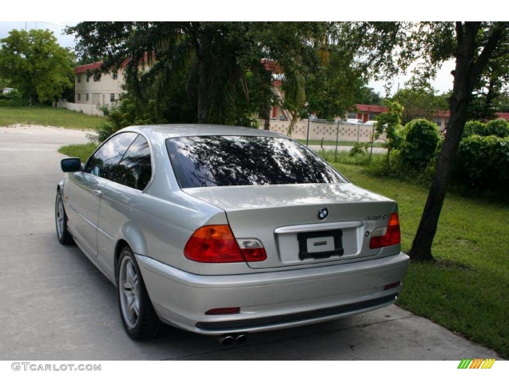 2001 3 Series 330i Coupe - Titanium Silver Metallic / Grey photo #7