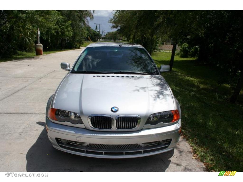 2001 3 Series 330i Coupe - Titanium Silver Metallic / Grey photo #14