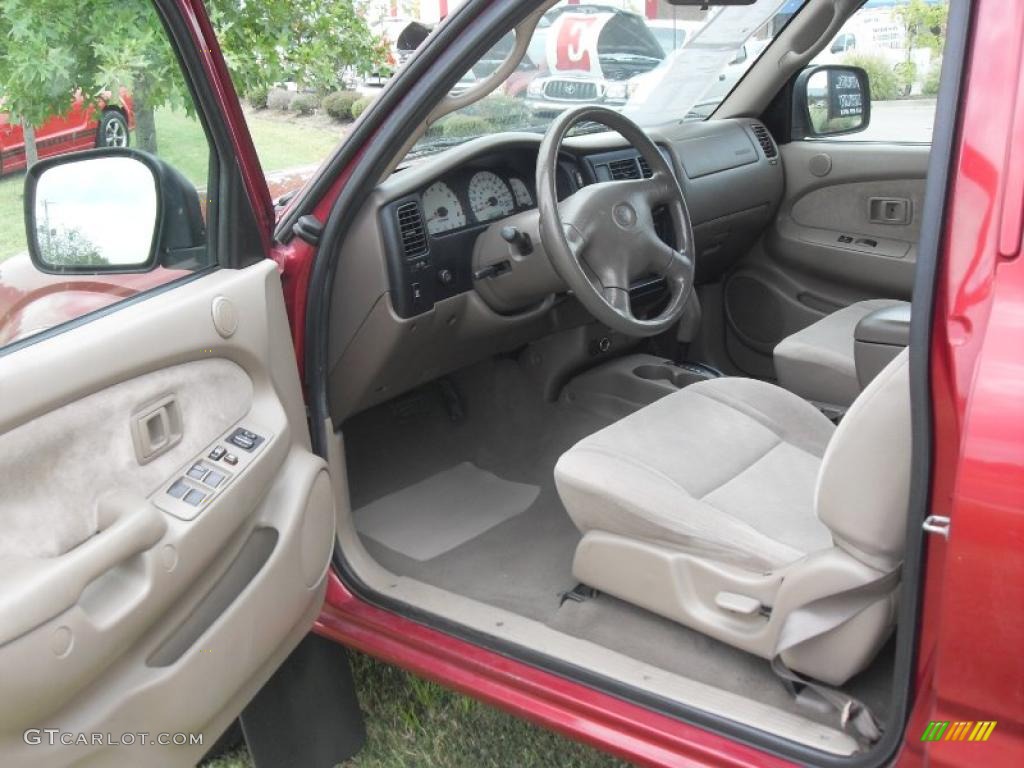 2004 Tacoma PreRunner TRD Double Cab - Impulse Red Pearl / Oak photo #9