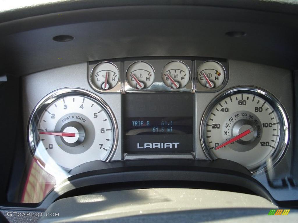 2010 F150 Lariat SuperCrew 4x4 - Red Candy Metallic / Black photo #14
